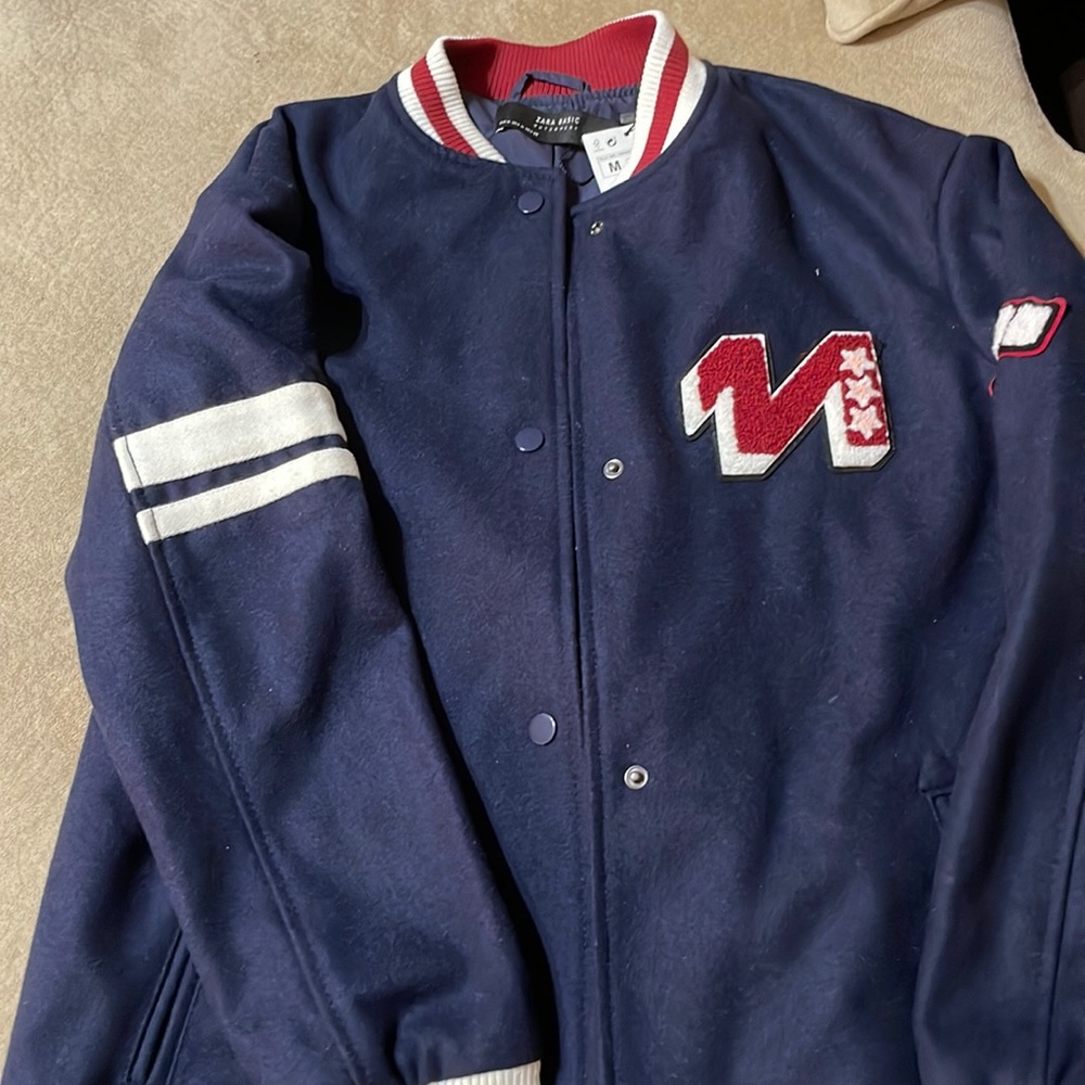ZARA Bomber Varsity Jacket